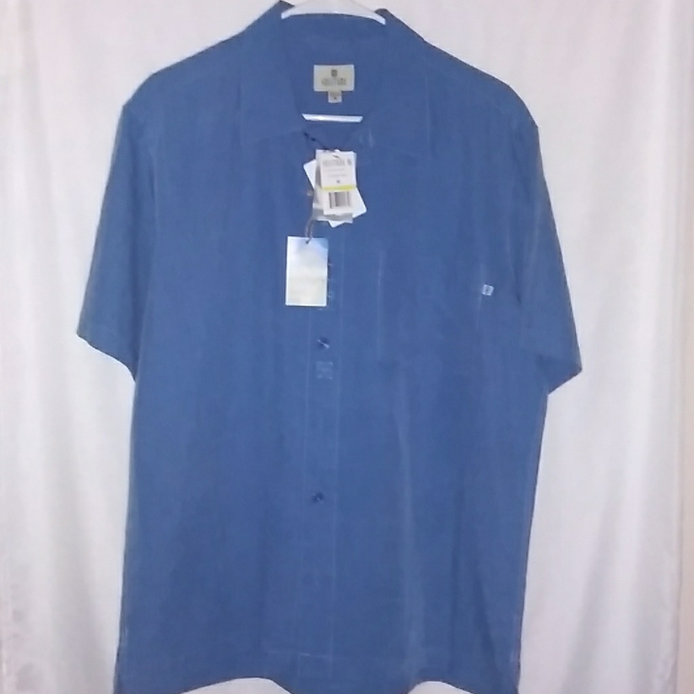 Solitude mens medium button down shirt blue
